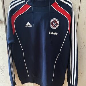 Adidas Navy Hoodie with Red and White Accents